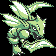 Yellow version Scyther with dark background